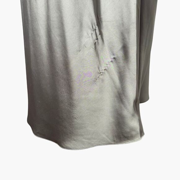 J. Crew Gwyneth Slip Midi Luster Charmeuse Dress Gray US Womens 14 90s Style - Picture 11 of 12